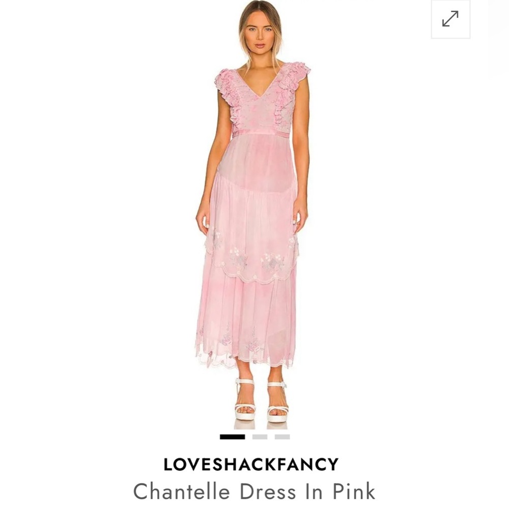 LoveShackFancy Chantelle Dress in Pink